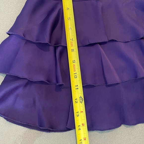 Armani Exchange Purple Ruffles Mini Skirt, size 0 - Picture 9 of 11